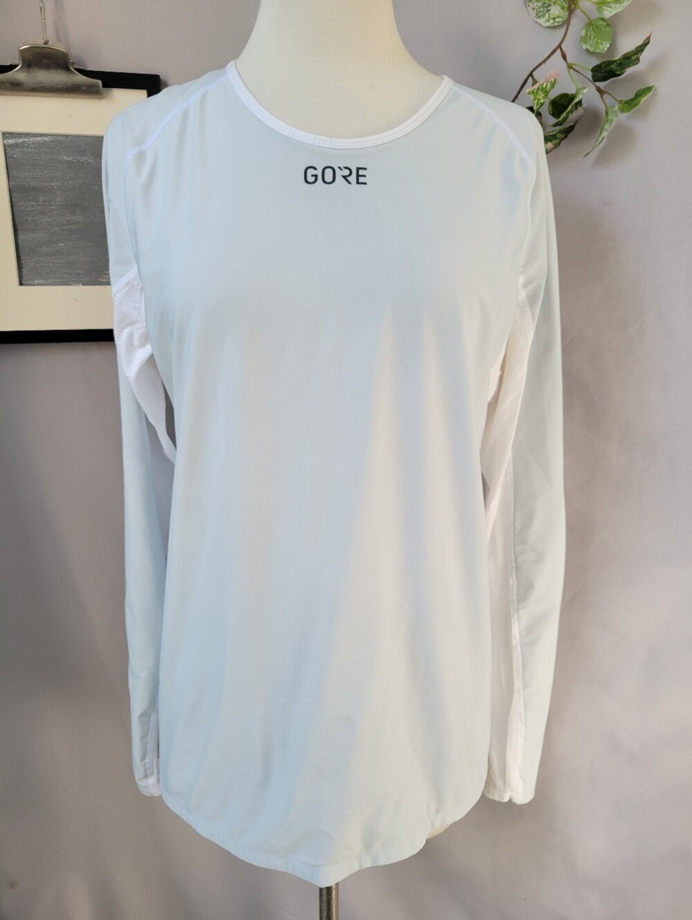 Gore Windstopper Base Layer Long Sleeve Tee Light Gray White L